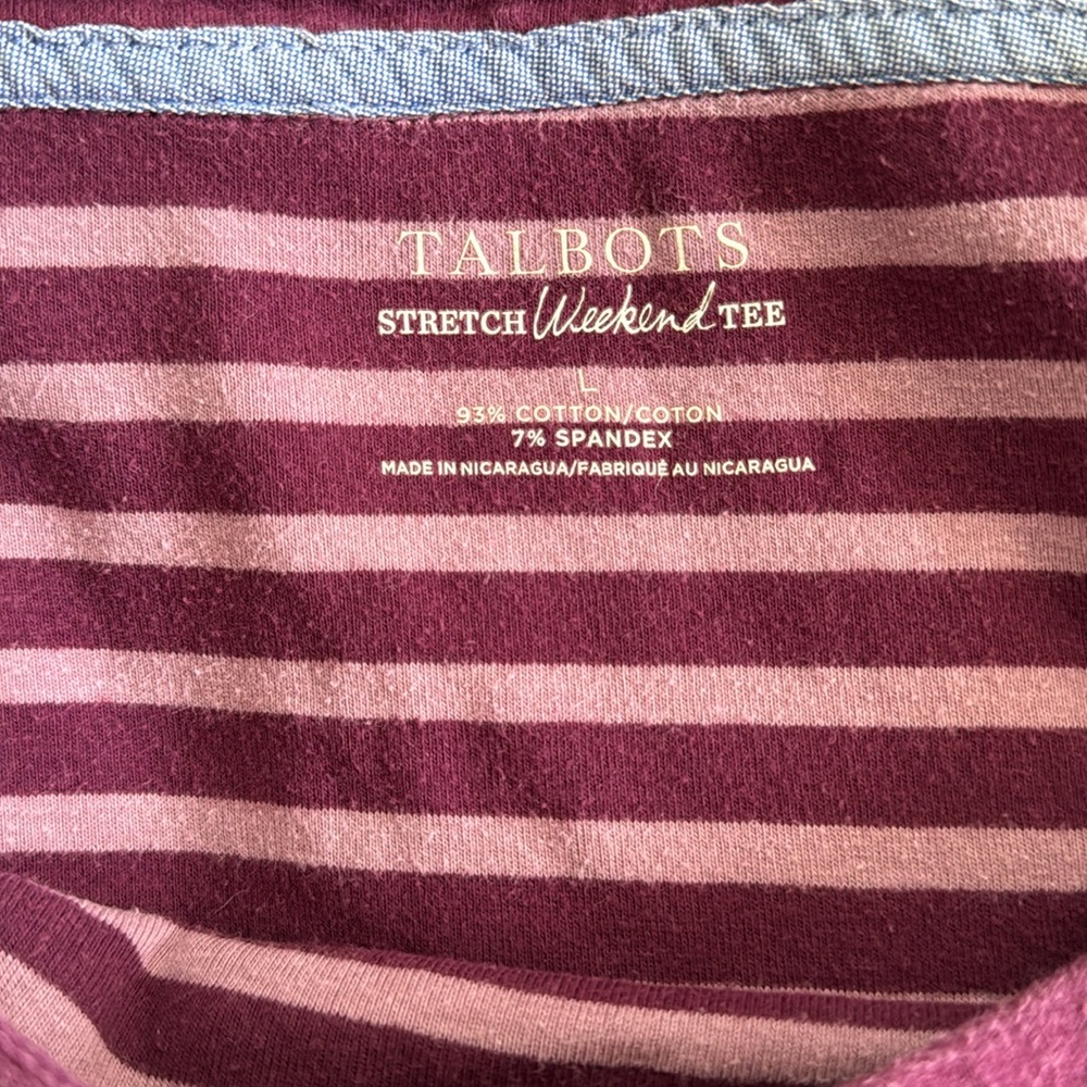 Talbots Stretch Weekend Tee - Picture 7 of 8
